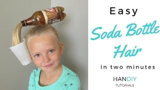 Easy Soda Bottle Hair Tutorial: Crazy Hair Day!