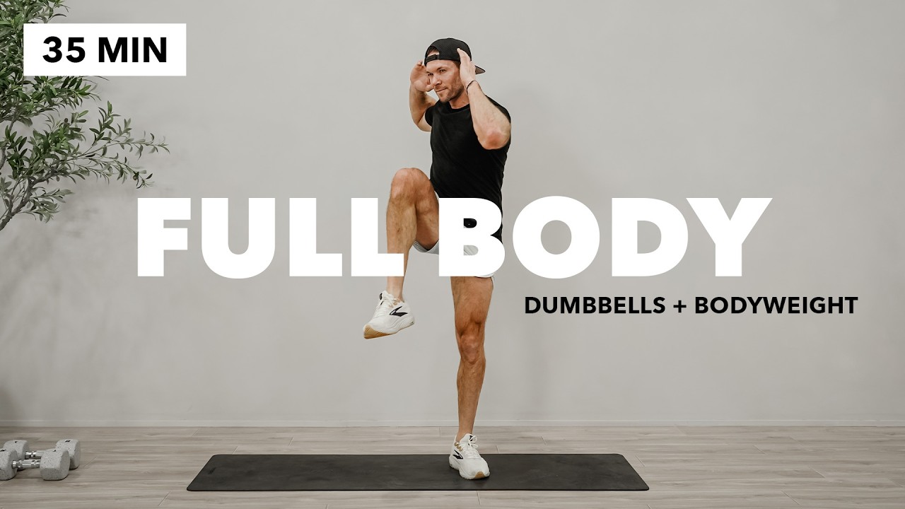 35 Min Full Body Workout | Cardio + Dumbbell HIIT (No Repeats)