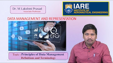 Principles of Data Management Definitions and Terminology by Dr. M Lakshmi Prasad