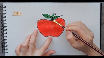 How to draw Draw an Apple step by step|  Cách vẽ quả táo| Simple drawing