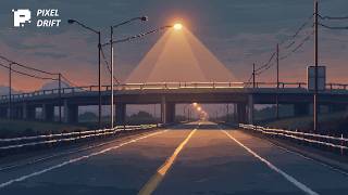 A Quiet Bridge Road at Dusk 🌉🌙 | 1 Hour 8-Bit Ambience & Chiptune Music screenshot 4