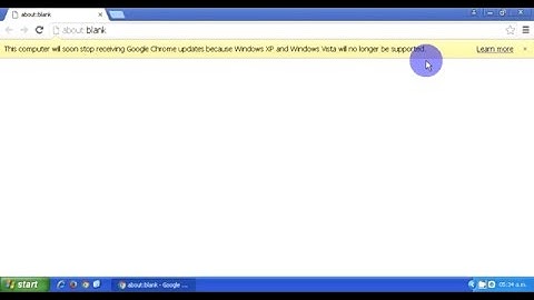Solution for Google Chrome Windows XP unsupported warning