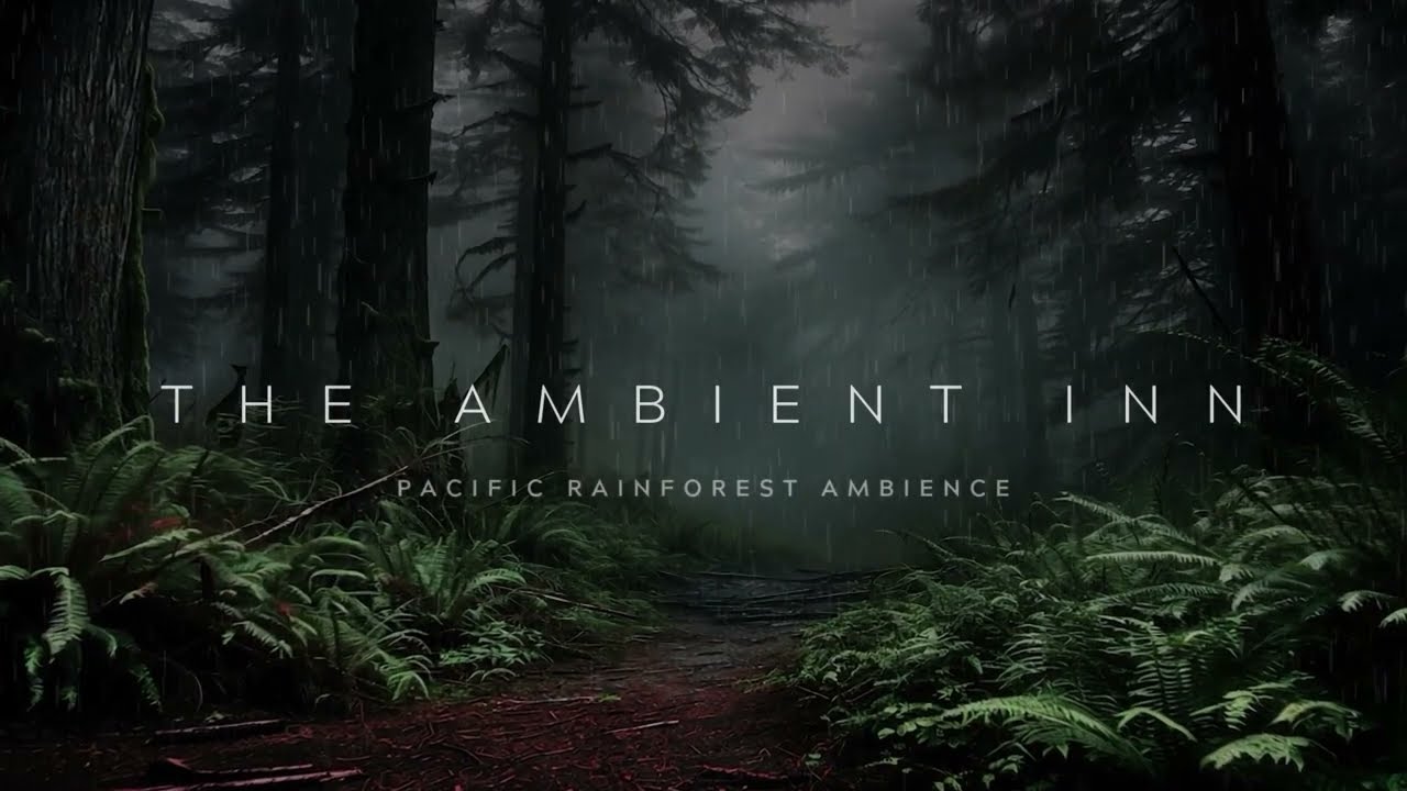 Rainy Mood in a Pacific Northwest Rainforest | 10 Hours of Rain and Forest Sounds | Nature Ambience