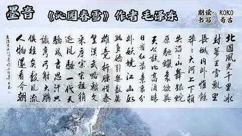 書法欣賞 《沁園春雪》作者 毛澤東詩詞  墨音朗讀 書法家書法練習 教學 行書 Calligraphy。 - 天天要聞