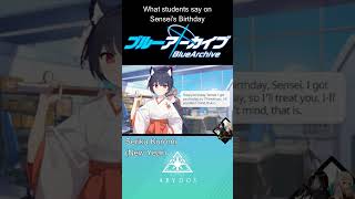 Serika Kuromis Birthday Greeting To Sensei Blue Archive Voice Characters