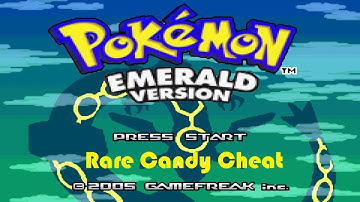 Pokemon Emerald Rare candy cheat (VBA, GBA)