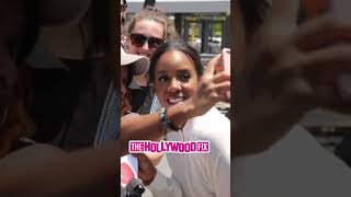 Kelly Rowland From Destiny&#39;s Child With Beyonce Greets Fans At &#39;Extra&#39; Inside Universal Studios