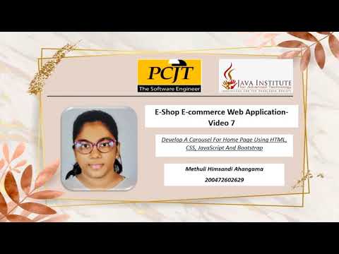 Building a ecommerce web application | Web Project Task 07  | Java Institute | Methuli Ahangama