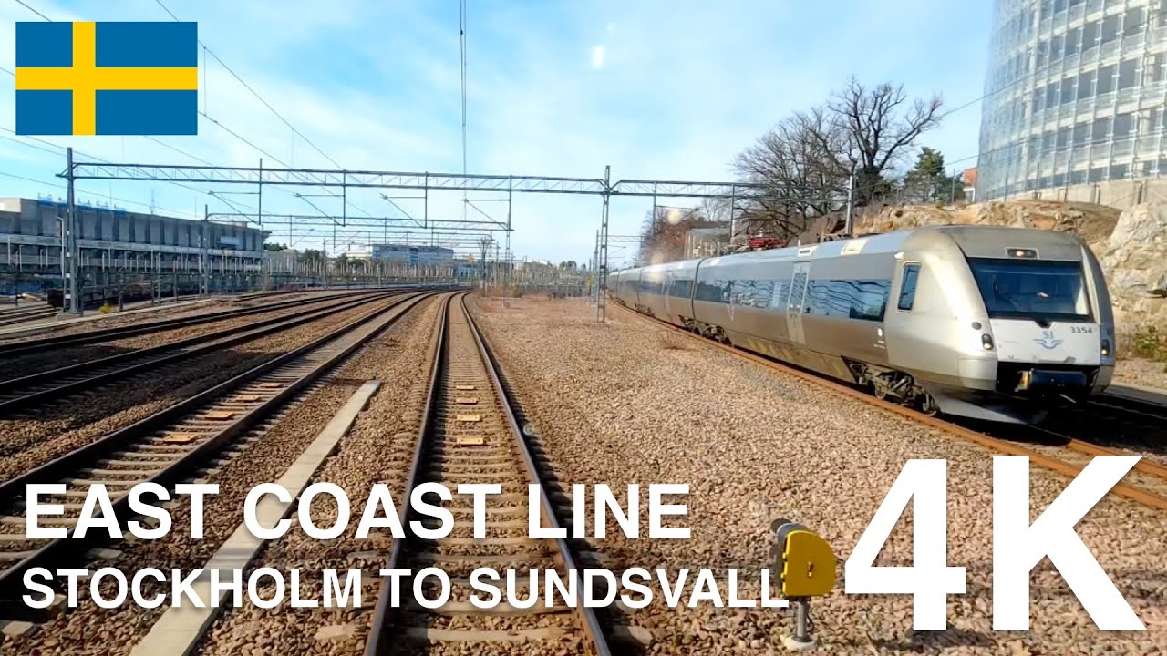 4K CABVIEW: East Coast Line (Stockholm to Sundsvall)