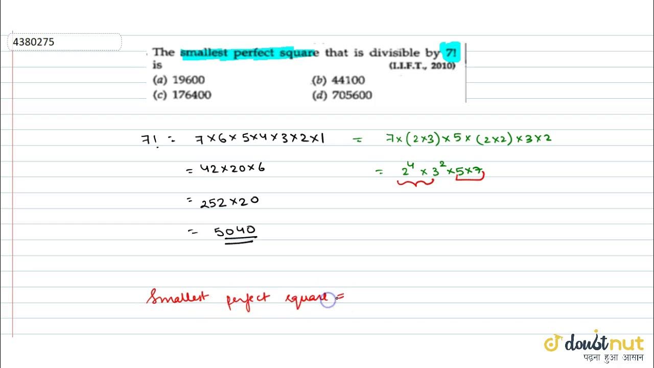 the-smallest-perfect-square-that-is-divided-by-71-is-a-19600-b