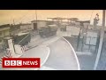 CCTV shows tanks and Russian military vehicles cross Ukraine border - BBC News