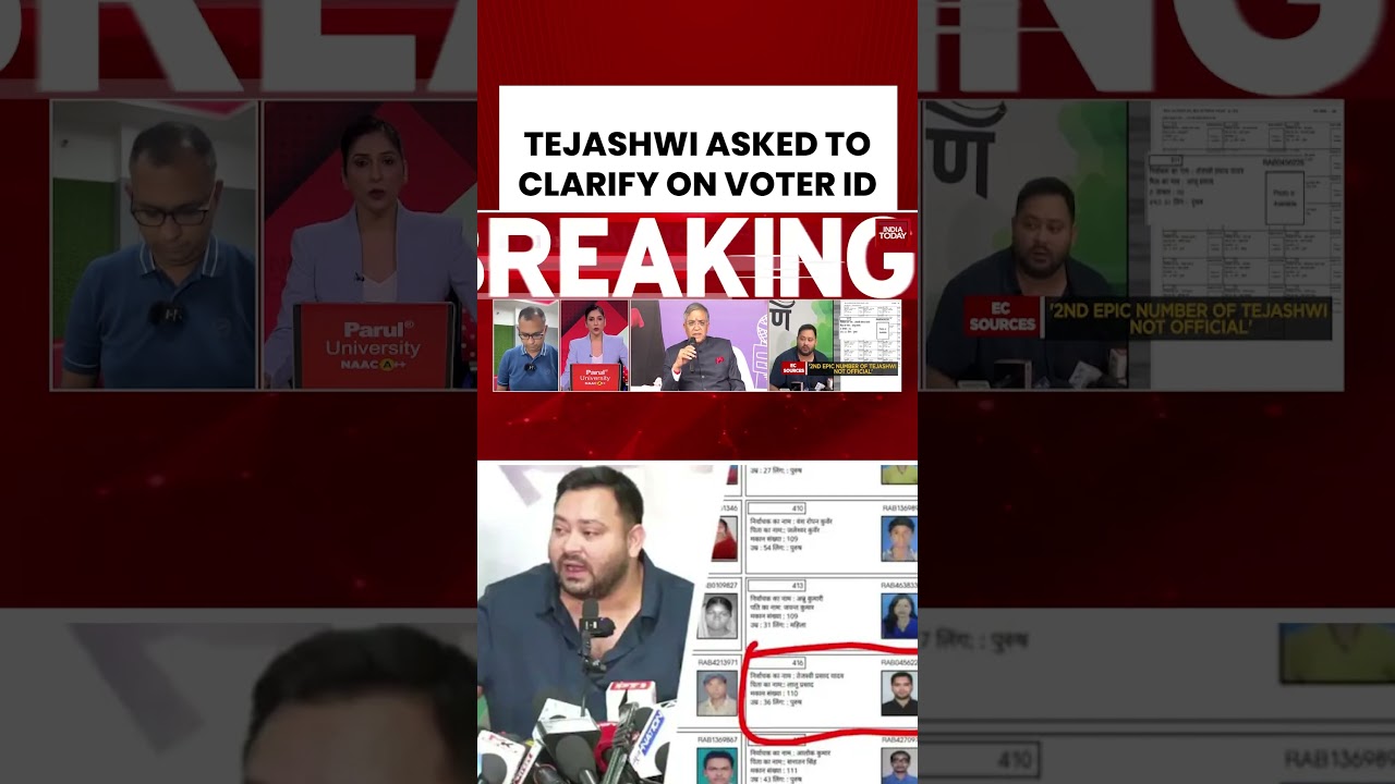 Tejashwi Yadav In Possession Of Fake Voter ID Card? EC Asks For Clarification | India Today