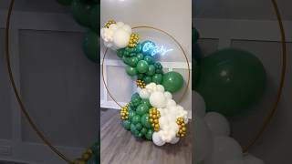 Oh Baby! Sage, white &amp; gold. #balloonsatlanta #foryourpage #balloons #babyshower #partyideas