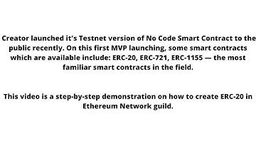 Creator No Code Smart Contract