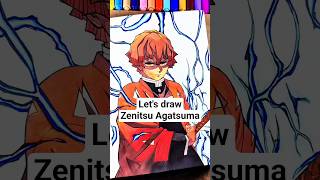 Zenitsu Thunder Painting ⚡🎨 || Demon Slayer Art #shorts #animeart #viral #anime #animedrawing