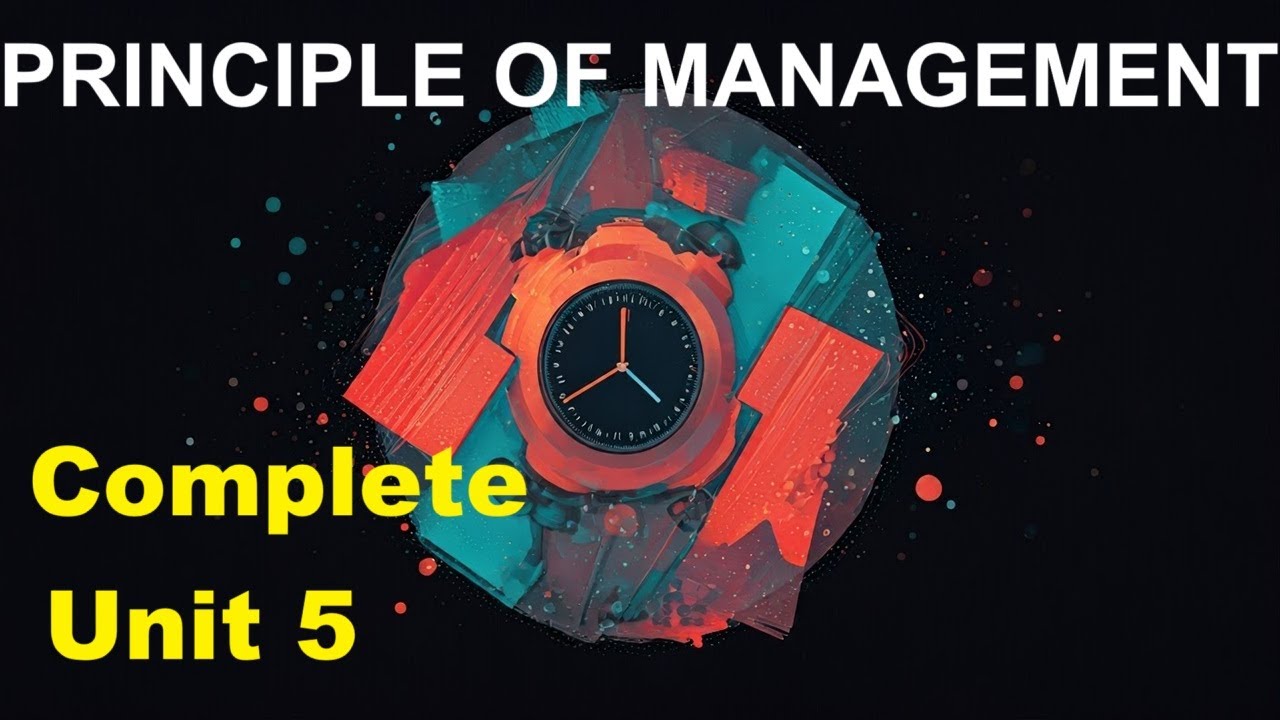Unit 5 | Principle Of Management | BCA 1 Semester | MIC - YouTube