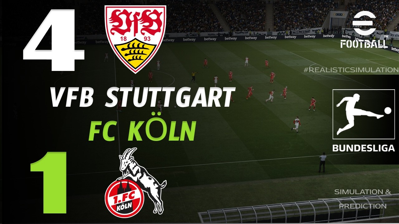 🔴 VfB Stuttgart gegen FC Köln 4 - 1 I HIGHLIGHTS & GOALS | Bundesliga 2026 I eFootball Simulation