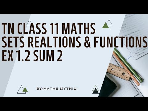 TN CLASS 11 MATHS SETS RELATIONS AND FUNCTIONS EX 1.2 SUM 2