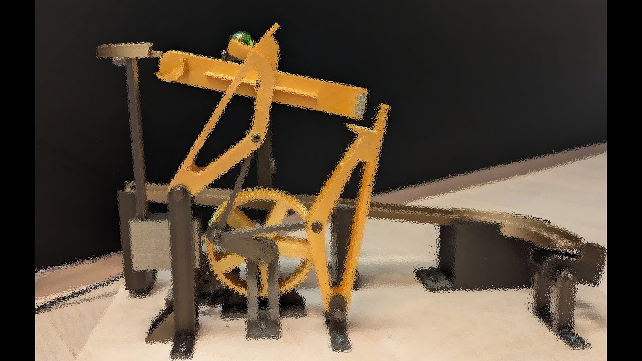Marble lift : 2 stage arm (3D printed) - YouTube