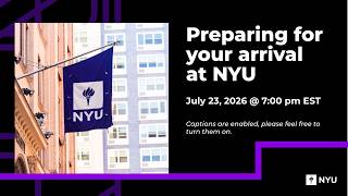 Preparing for Your Arrival | Fall 2026