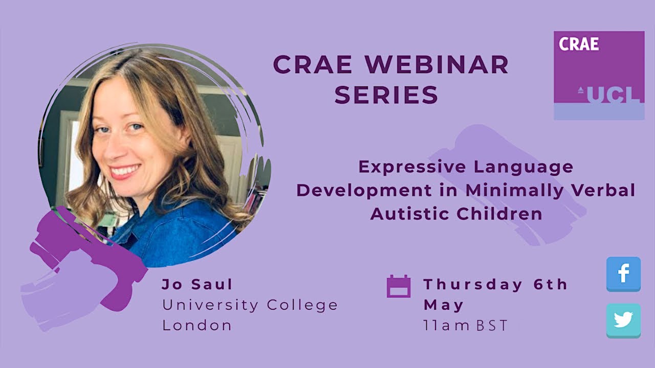 Language in Minimally Verbal Autistic Children, by Jo Saul (06-May-21)
