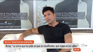 Ricky Martin habla sobre Venezuela - Prog. Espejo Público - España