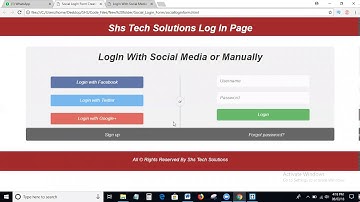 How To Create Social Login Form in Html and Css | Social Login Form Creation Using Html and Css