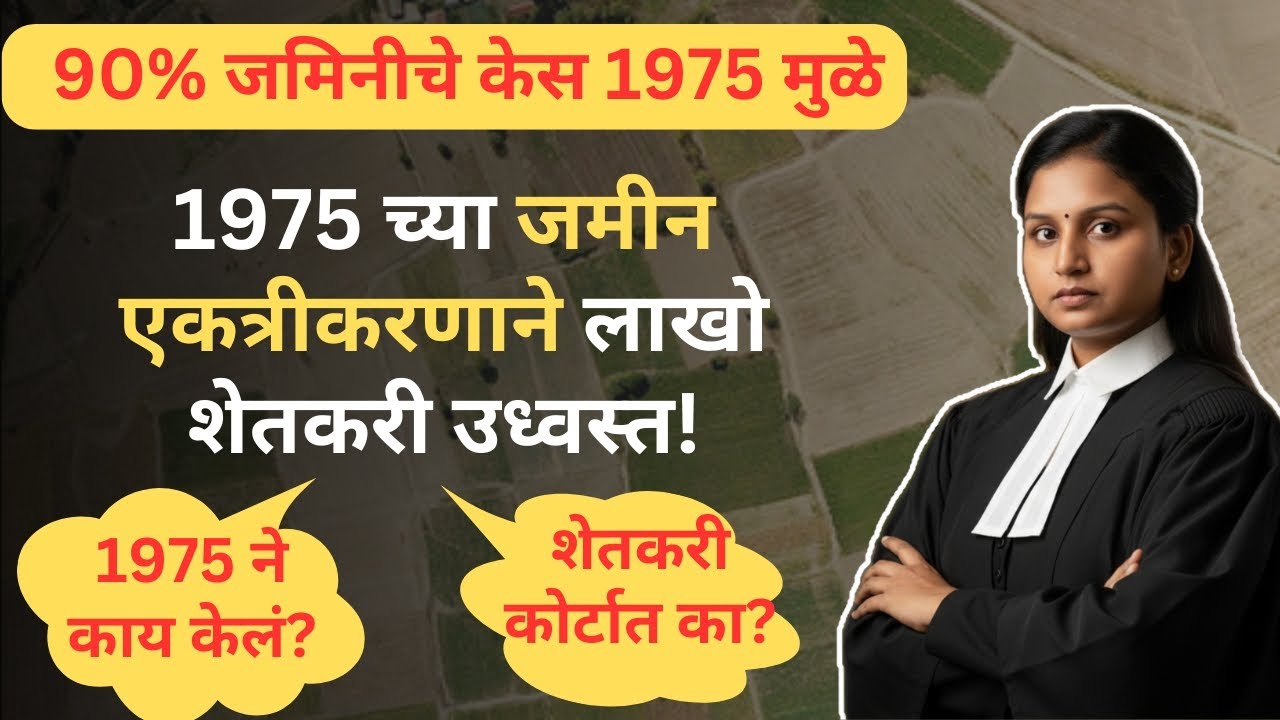 90% जमिनीचे कोर्ट केसेस यामुळेच! 1975 एकत्रीकरण स्कॅम उघड | कायद्याची बाराखडी