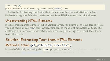 Web Scraping Tips: How to Fix Element Text Retrieval Issues with Selenium