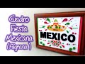 Cuadro Fiesta Mexicana de Filigrana, Mexican party quilling Portrait