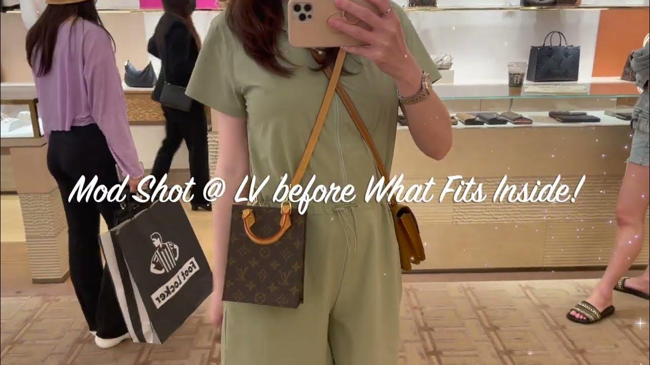 LOUIS VUITTON PETIT SAC PLAT MOD SHOTS WITH VARIOUS SHOULDER