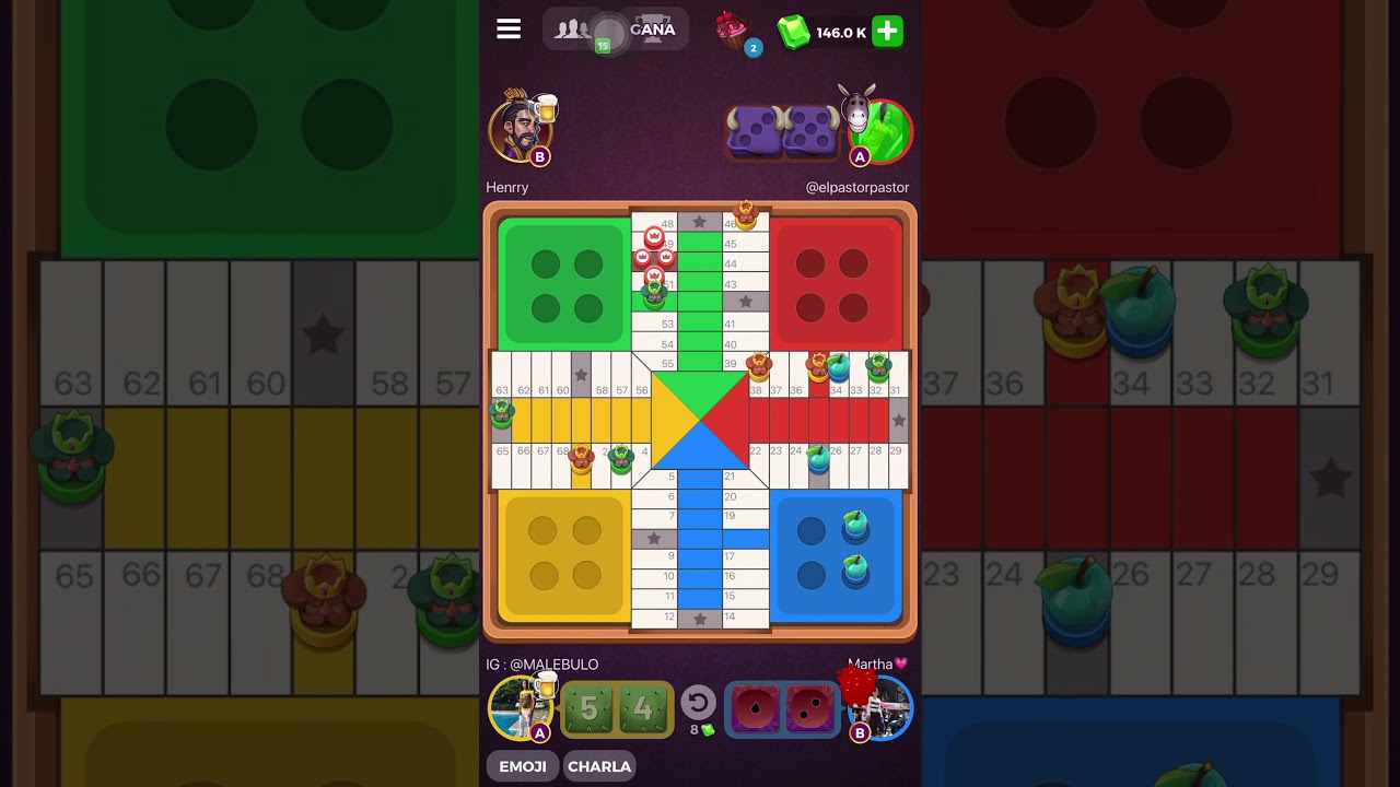 El pastor & @Malebulo  Jugando Parchis Vs henrry & Martha ) Muerte Súbita 10 M