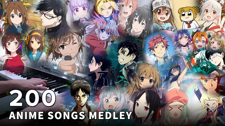 200 ANIME SONGS in 35 MINUTES!! (Piano Medley - 30...