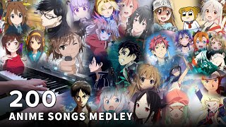 200 ANIME SONGS in 35 MINUTES!! (Piano Medley - 300,000 Subscribers Special)