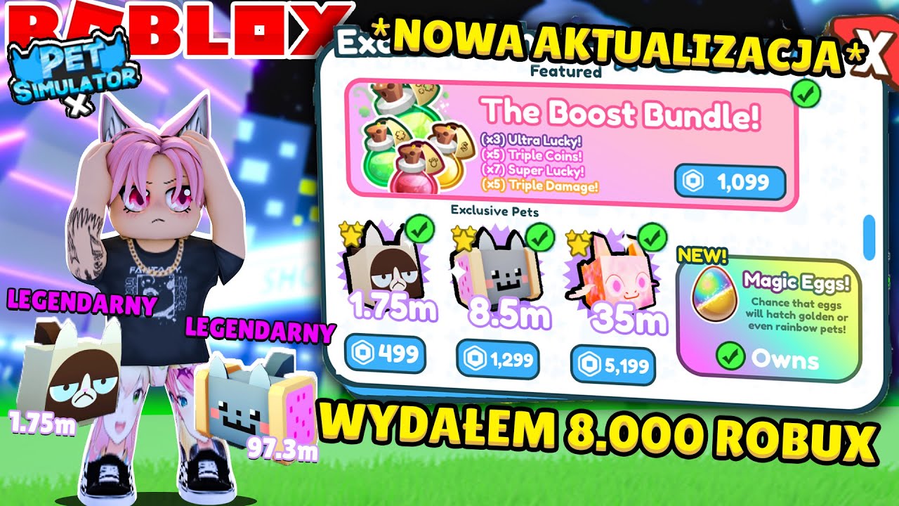 Rolbox 8000 Roux WYDAŁEM 8,000 ROBUX, żeby KUPIĆ WSZYSTKO w NOWEJ AKTUALIZACJI PET ...