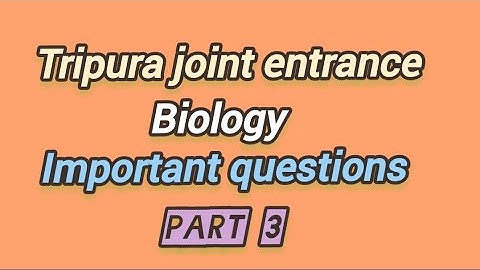 TBJEE MCQ PART 3 // BIOLOGY #tbjee
