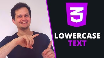 How to make lowercase text using CSS