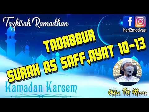 [09.04.22] Tadabbur Surah As Saff,ayat 10-13_PU Merico - YouTube