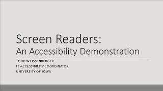 BUILD 2019: Screen Reader Demo