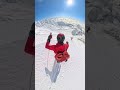 Skiing down the old chute on Mount Hood after climbing up the pearly gates