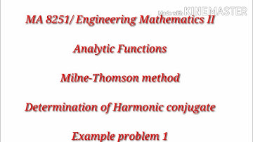 MA3303,Probability and Complex Functions, Determination of harmonic conjugate, Example Problems 