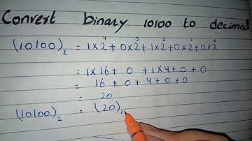 Convert Binary 10100 to Decimal