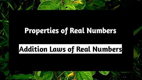 Addition Laws of Real Numbers | Properties of Real Numbers | Decimal Representatio | Pythagoras Math