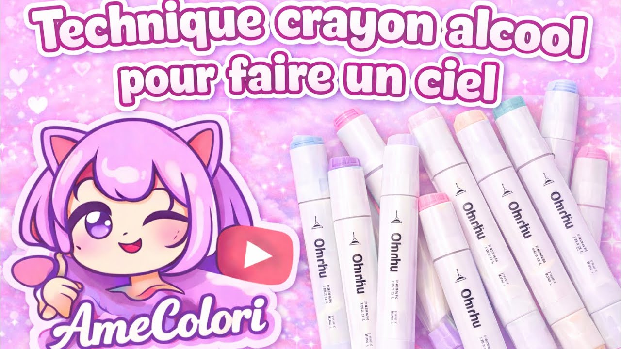 Technique pour faire un Lever de Soleil - crayons alcool
