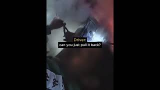 Police Officers Rush to get Driver Out of Burning Vehicle 🔥 #shorts #rescue
