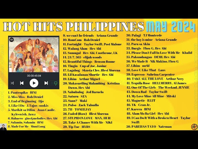 HOT HITS PHILIPPINES - MAY 2024 UPDATED SPOTIFY PLAYLIST v2 class=