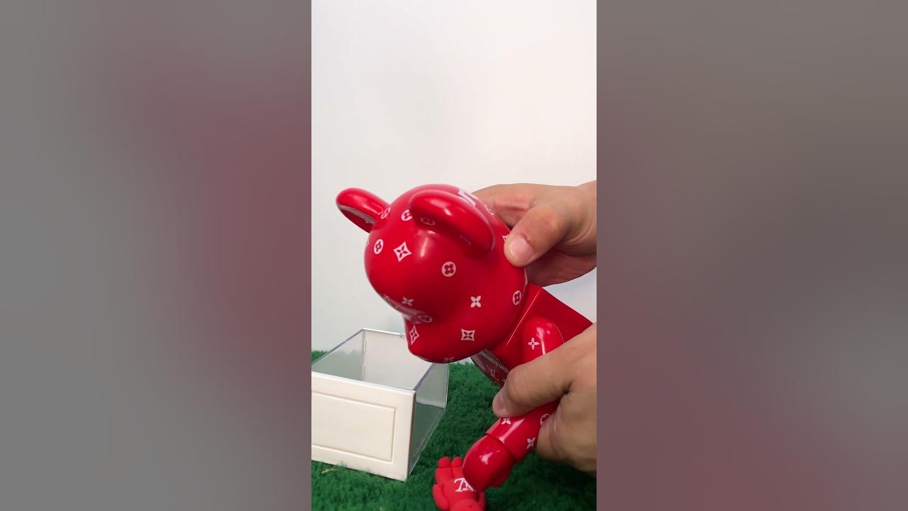 How to Make SUPREME X LV BEARBRICK with Plasticine #Shorts 
