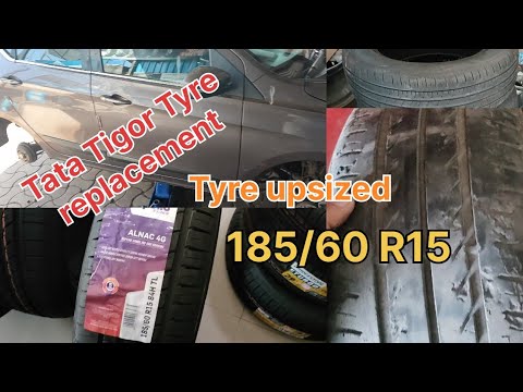 Tata Tigor XZA Tyre Upgrade From Stock To 185 60 R15 Apollo Tatamotors
