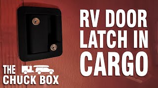 Installing an RV DOOR LATCH | CARGO TRAILER CAMPER CONVERSION