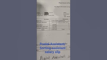 Sorting Assistant Salary Slip RMS Sorting Assistant #ssccgl #postalassistant @UnacademyLiveSSCExams